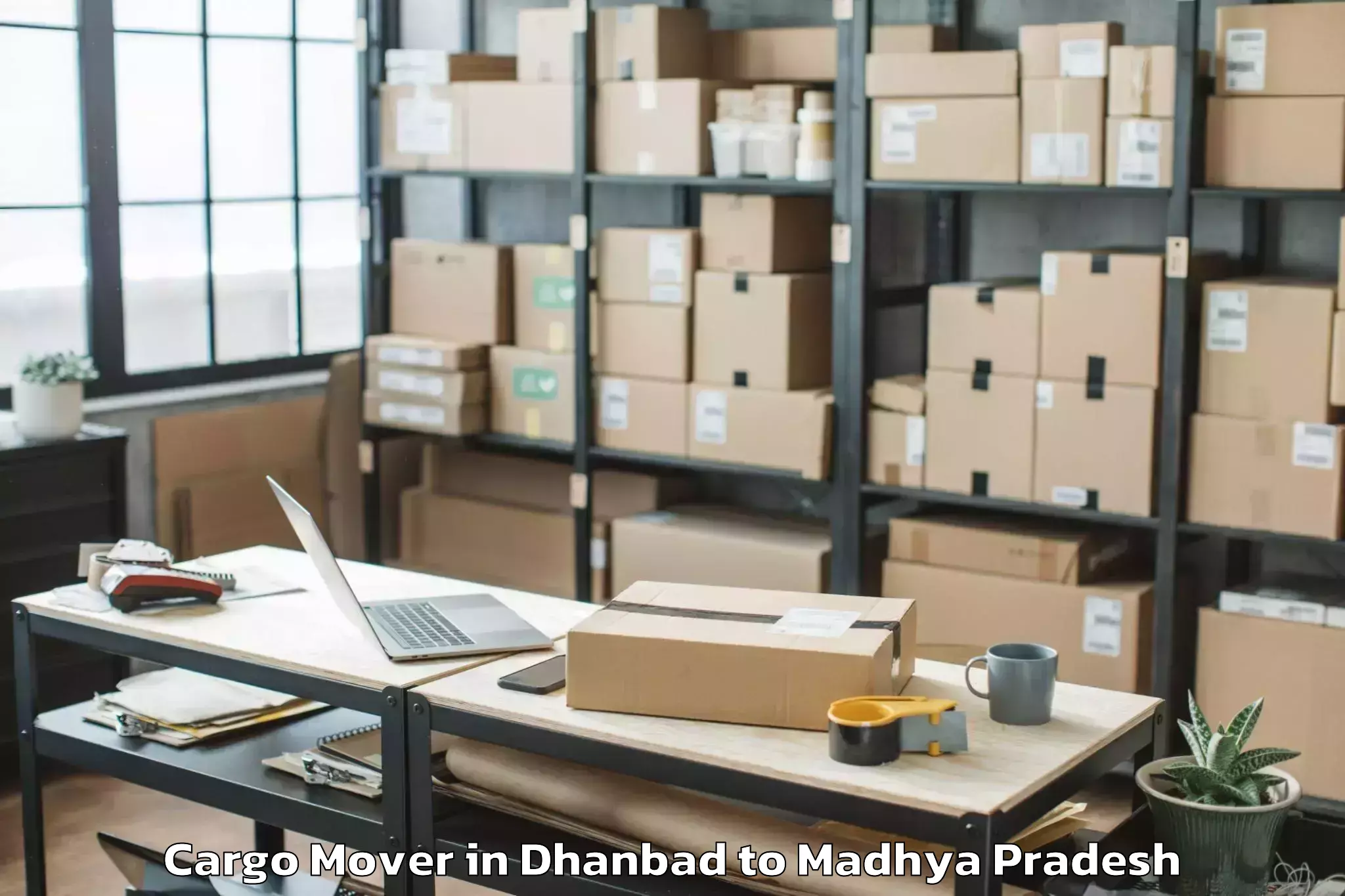 Top Dhanbad to Pachmarhi Cargo Mover Available